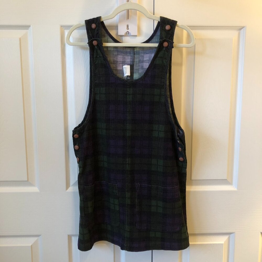 My Michelle Vintage 90s Plaid Jumper Dress